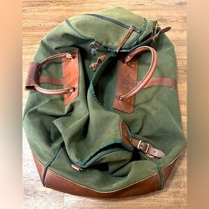 Vintage Orvis Battenkill Large 28” Canvas Leather Duffle Bag Made In USA